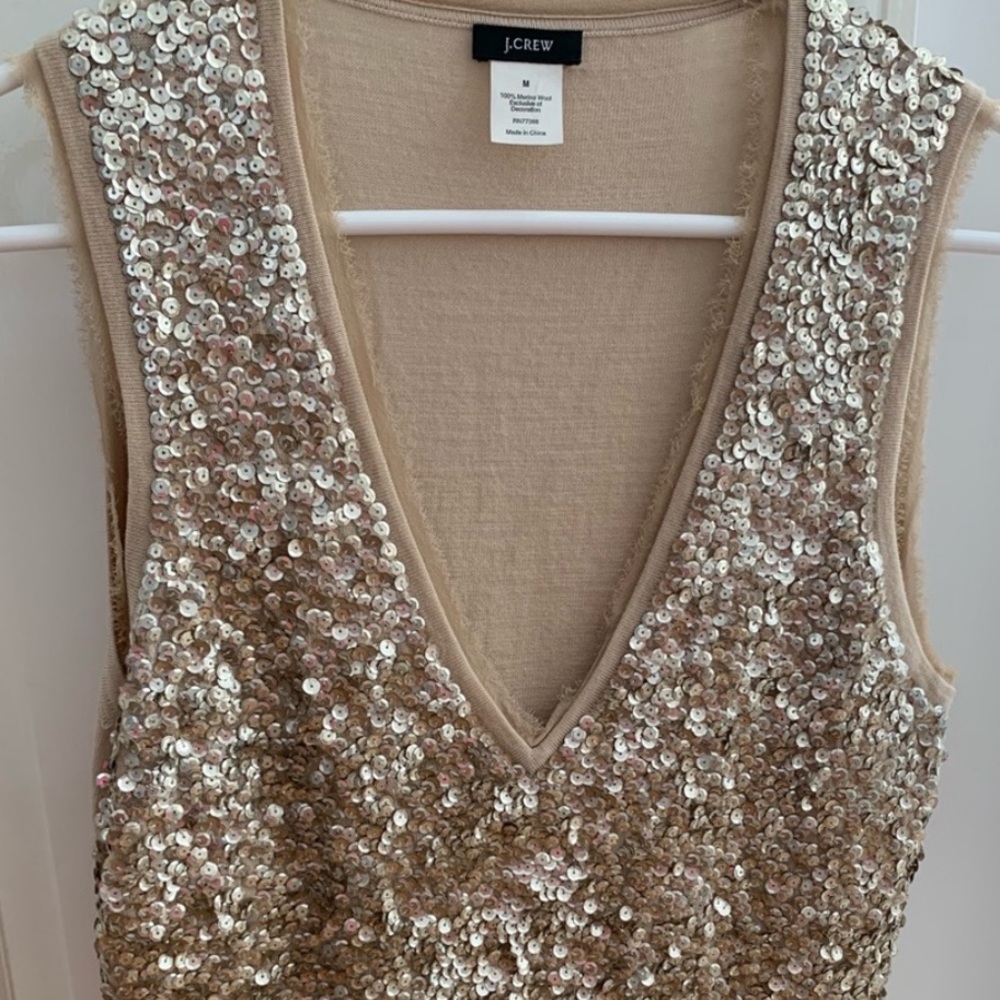 J crew sequins top